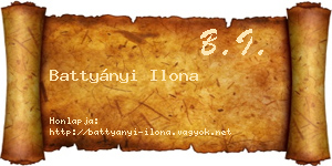 Battyányi Ilona névjegykártya